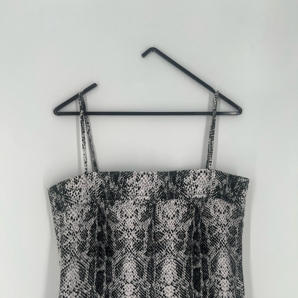 Vintage 90’s Eye Candy Snakeskin Python Square Chest Neckline Mini Dress - Picture 1 of 7